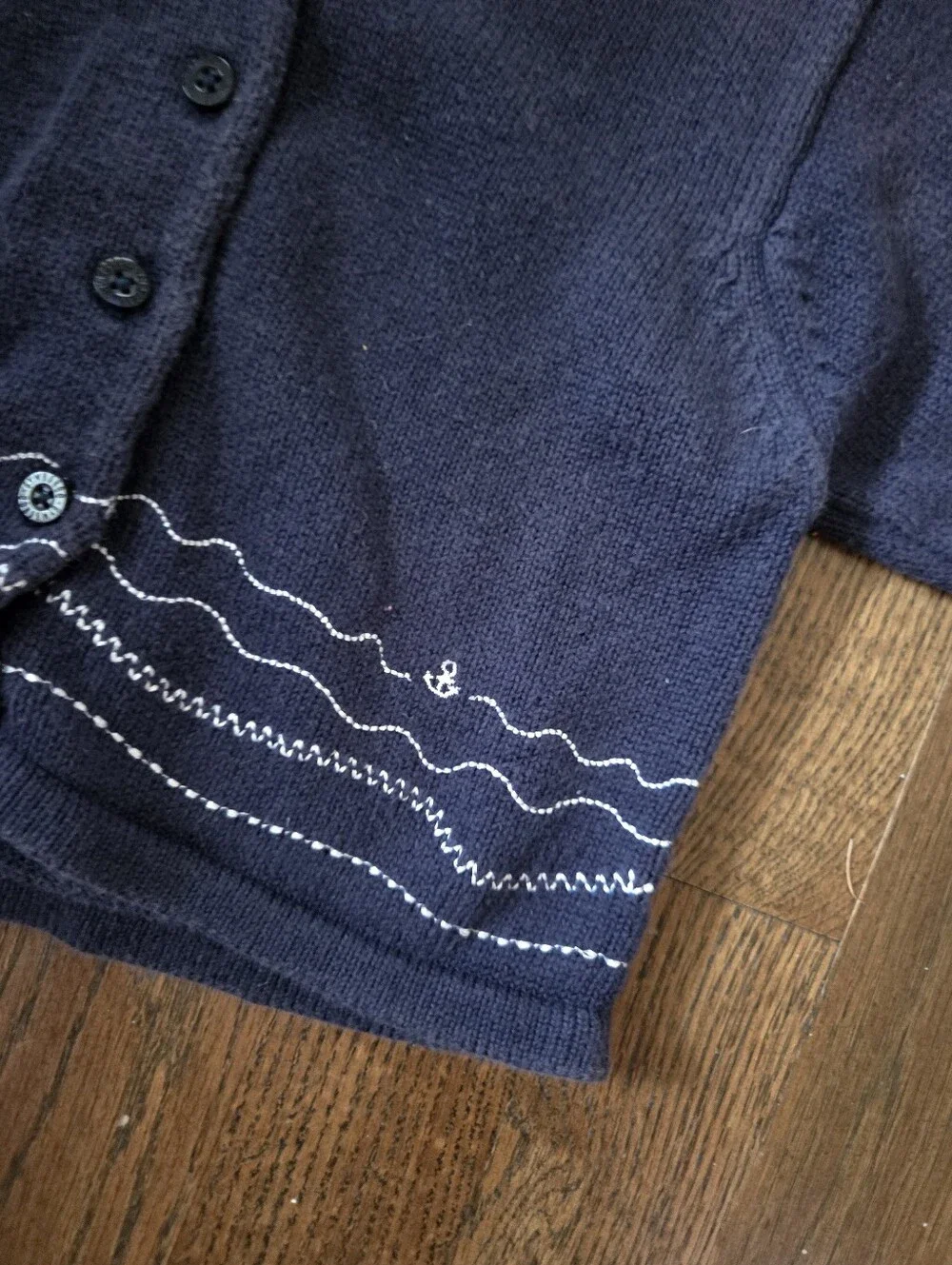 Vtg Gymboree Boys 6/12m Blue Sailboat Sweater